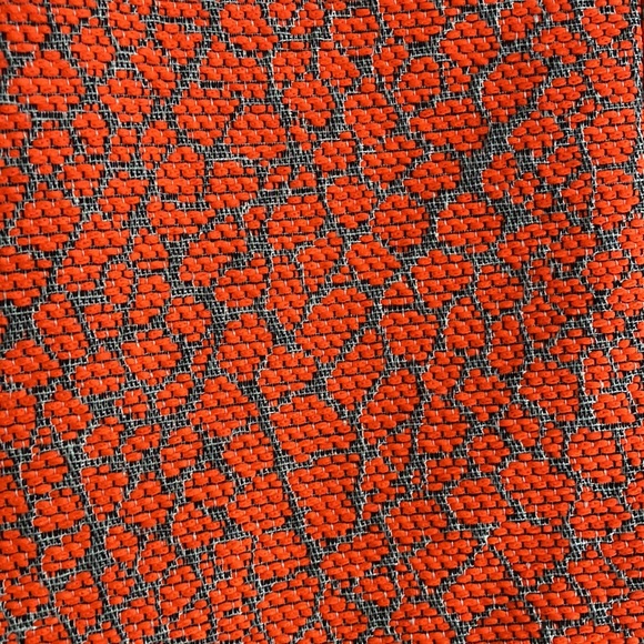 Ted Baker London Pencil Skirt Bright Orange Textured back zip 2 - Picture 9 of 9